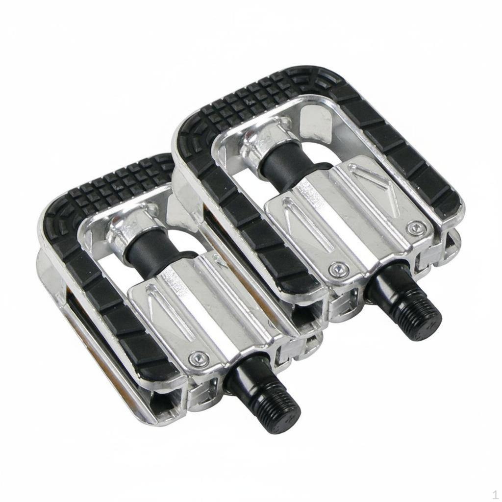 2 Pieces Folding Bike Pedals Sealed Bearing Foldable Surface Reflective