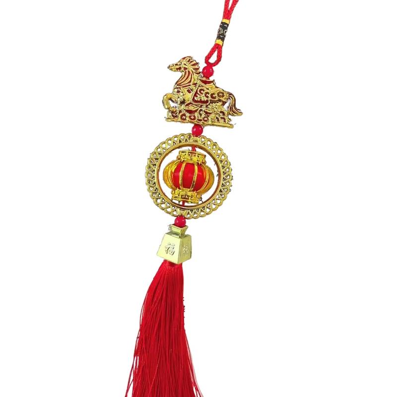 2026 Год Лошади Настенное украшение Автомобильный орнамент Китайский Новый год Красный Золотой Подвеска Удача Декора Новоселье Подарки