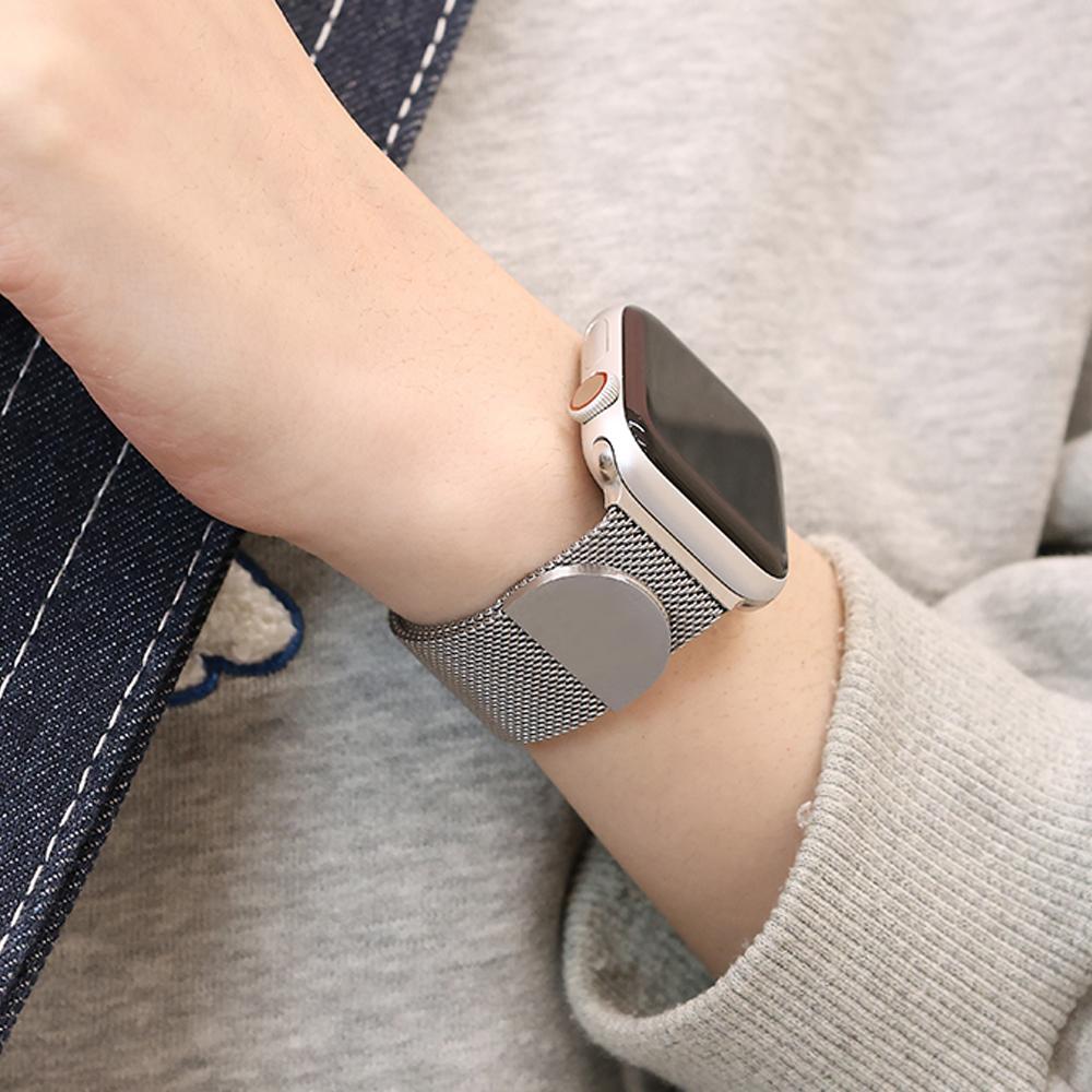Milanese Strap For Apple Watch Ultra 2 49mm 46mm 45mm 44mm 40mm 42mm Metal Magnetic Bracelet For iWatch 10 9 8 7 6 5 4 3 SE band