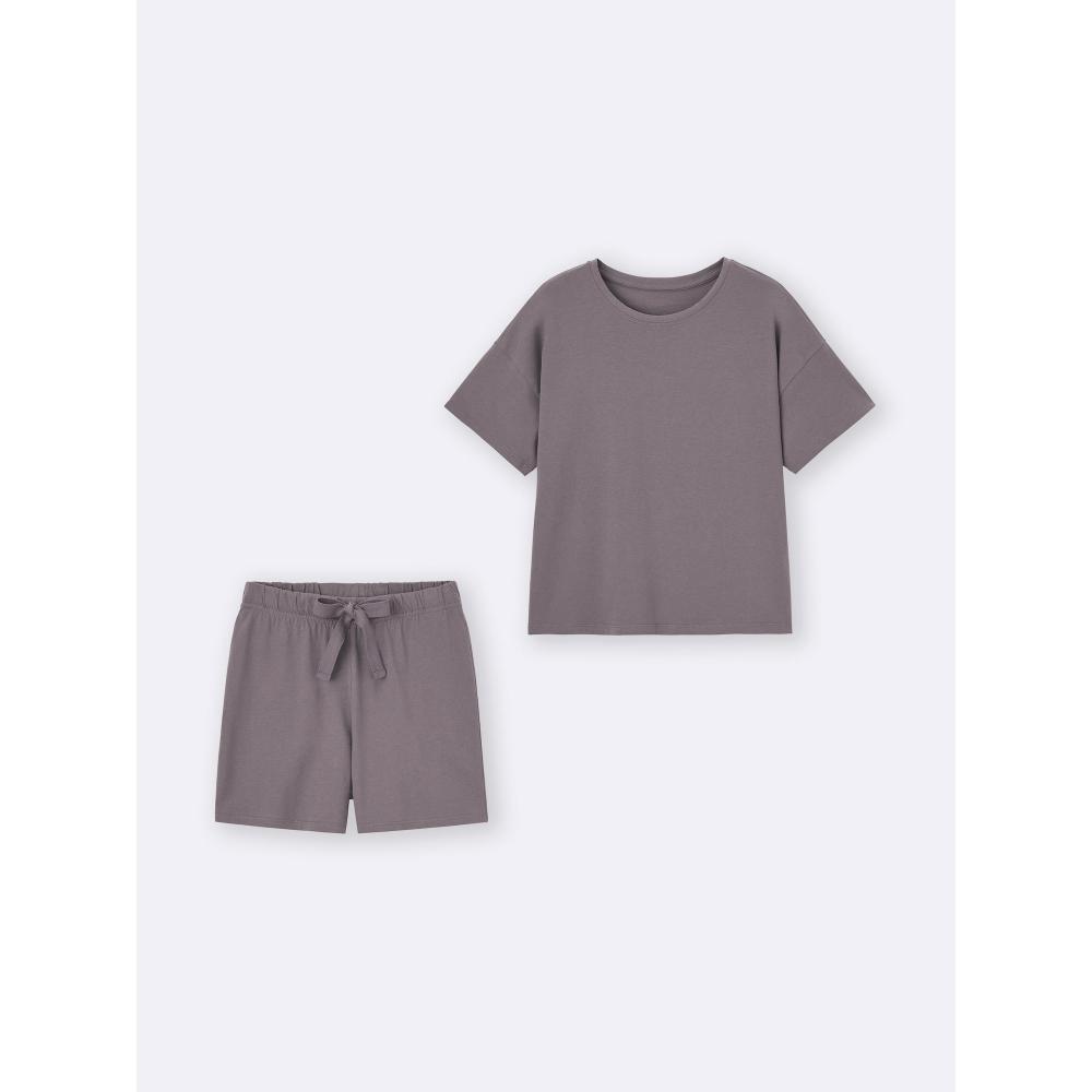 GU by Uniqlo Комплект из хлопка и цветных шорт с коротким рукавом