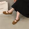 Flat-bottomed Retro Suede Mary Jane Single Shoes Women's Shoes 2025 New Spring and Autumn Soft-soled Commuting Ladyshoes