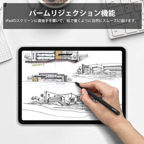 GOOJODOQ GD13+ Стилус для iPad, сенсорный, Bluetooth, высокая чувствительность, распознавание наклона, сменное перо в комплекте, без задержек, легкий, матовое покрытие