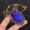 Ожерелье из лазурита, ожерелье из медной проволоки с драгоценными камнями, ювелирные изделия ручной работы, регулируемое ожерелье из медной проволоки, ювелирные изделия в подарок маме