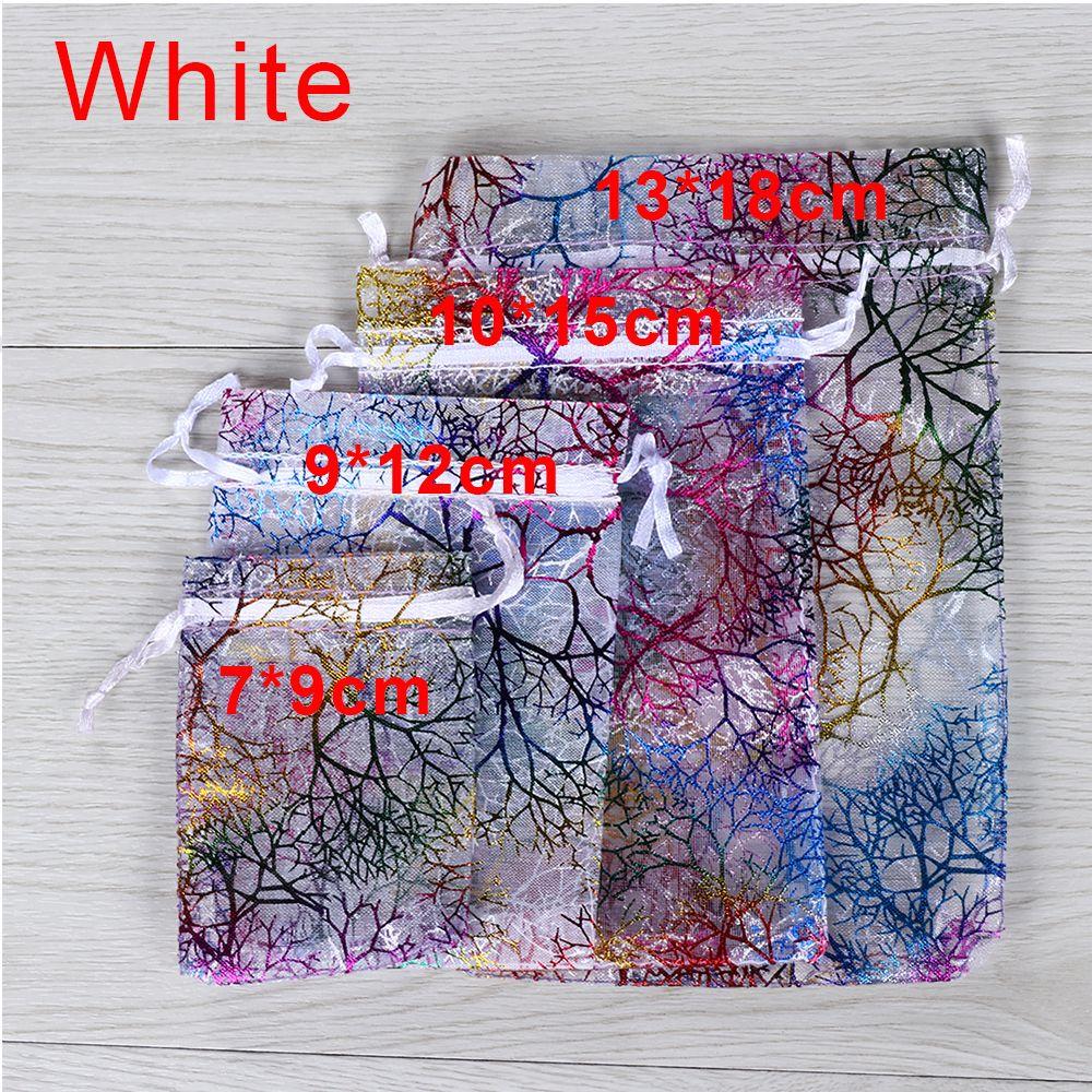 Packaging Pouches Wedding Favor Wrapping Supplies Hot Stamping Organza Bag Drawstring Candy Pouch