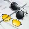 New Design 3 In 1 Magnetic Clip On Glasses High Quality Polarized Sunglasses Men Women Anti-Glare Eyewear Gafas De Sol
