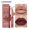 Langmanni Lip Gloss Lip Liner Set 2 Sets Non-sticky Cup Matte Lip Gloss Set