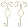 2pcs Wall Mounted Bathroom Kitchen Door Hook Wall Picture Towel Clothes Hat Hanger HolderGold