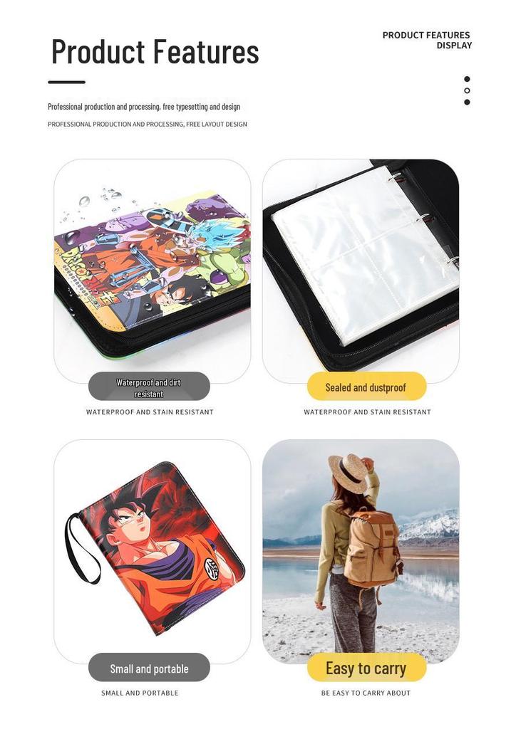 Demon Slayer Multi-Card Loose-Leaf Album: Four-Grid Large Capacity Card Collector