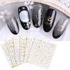 Net Red Explosion Star Moon Nail Sticker Adhesive  Gold 3D Nail Sticker