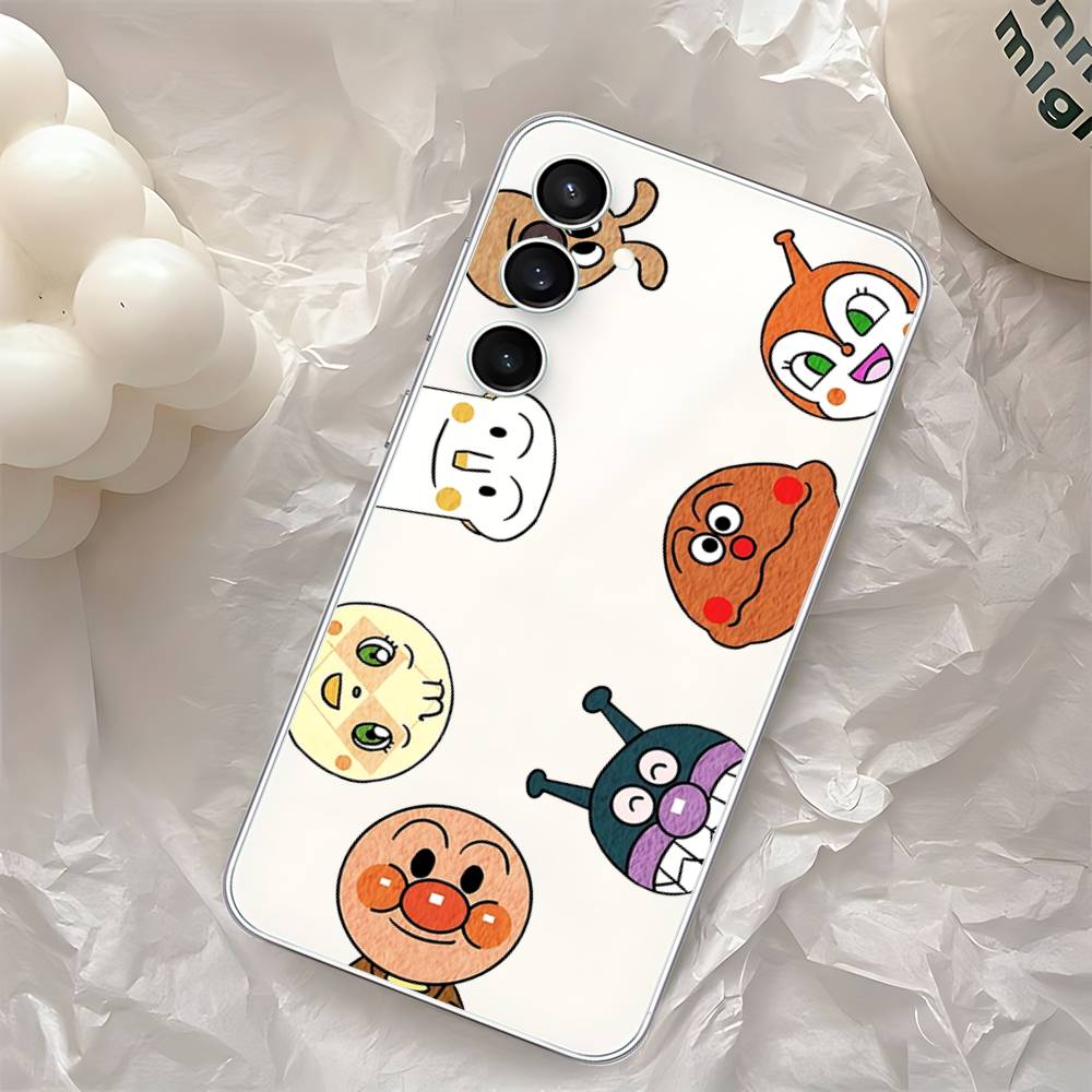 Милый Чехол для Телефона с Аниме А-Анпанман для Samsung Galaxy S25 S24 S23 S22 S21 FE Ultra Plus A32 A53 A13 A31 Мягкий Чехол