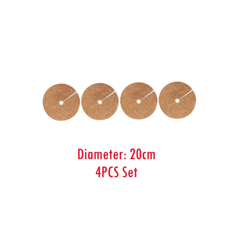20/30/45/60 см 4 шт. Натуральное кокосовое волокно Мульчирующее кольцо для дерева Защитник Органический мат для комнатных и уличных Диск Покрытие для растений Цветочный горшок