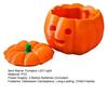 LED Pumpkin Light Halloween Jack-O'-Lantern Flickering Tea Light Inside Orange Pumpkin for Mantel Fall Festival Decoration