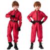 Костюм для косплея по игре "Игра в кальмара", красный комбинезон из полиэстера для подростков и косплееров, Хэллоуин
