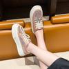 Casual Shoes Women's Super Hot New Trend Fashion Pearl Breathable Lightweight Platform Women's Board Shoes 2025 Spring Explosion