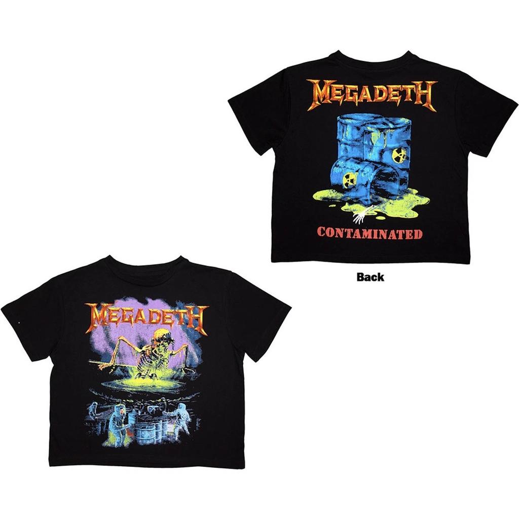 Женский укороченный топ Megadeth 'Contaminated' - НОВЫЙ ОФИЦИАЛЬНЫЙ