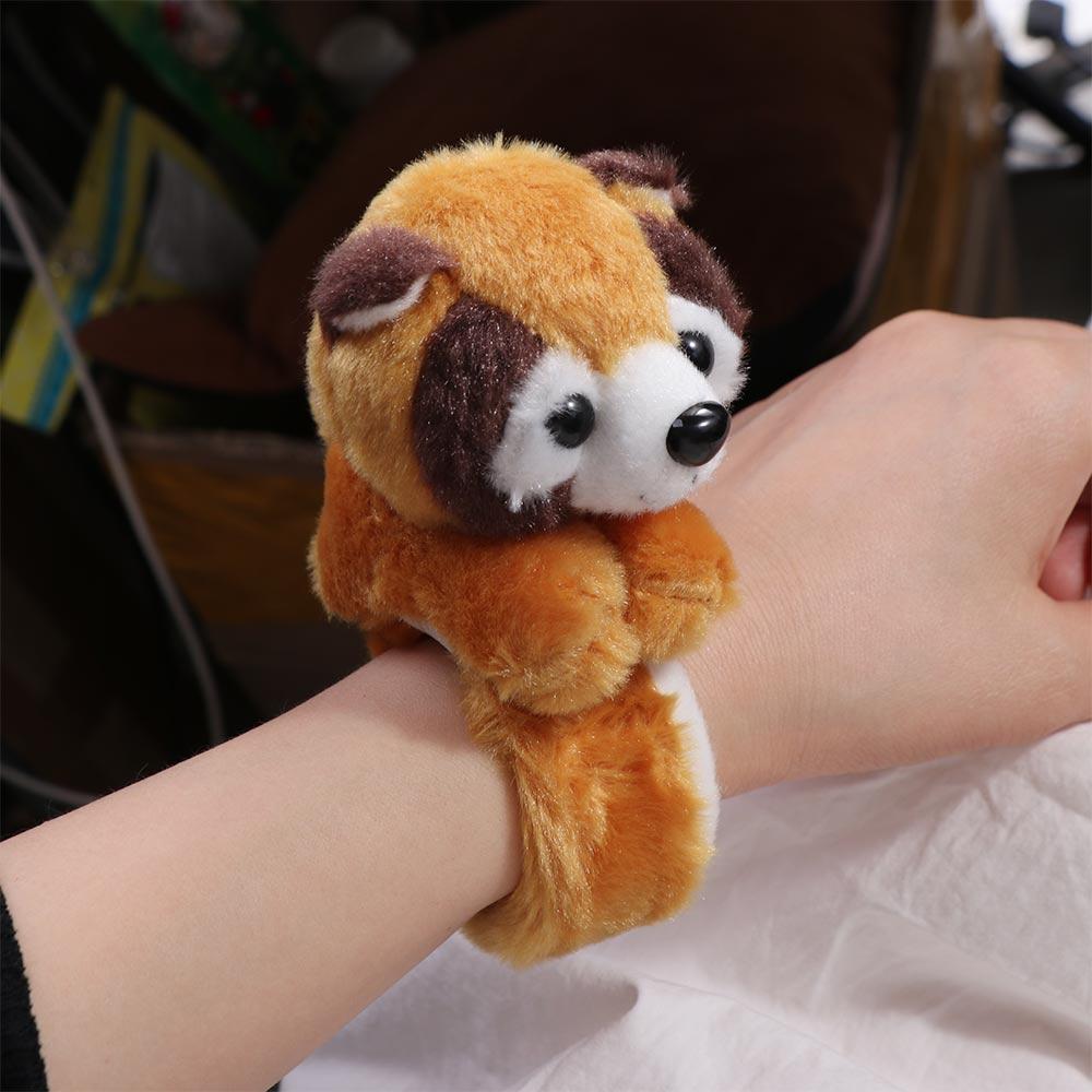 Jungle Animal Stuffed Animal Wristband Clap Circle Cartoon Slap Bracelet Birthday Kids Toy