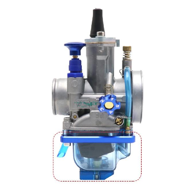 Alconstar Motorcycle Carburetor Transparant Float Chamber Bottom Float Bowl Oil Cup for Keihin PWK I/II/III 21/24/26/28/30/32/34