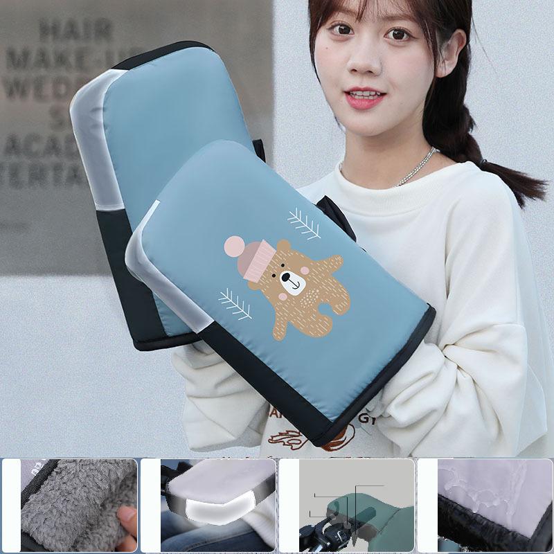 Motorcycle Scooter Handlebar Grip Gloves Muffs Winter Cycling Waterproof Windproof Bikecycle Handlebar Gloves Moto Accessories