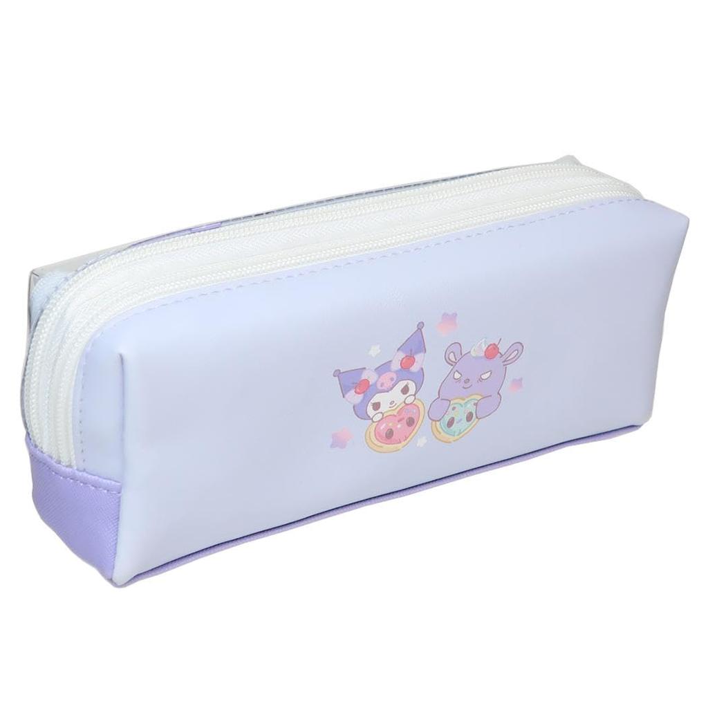 Kuromi Clear Twin Zipper Pen Case Sanrio [Pen Pouch]