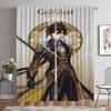 Кухонные шторы для детской комнаты Genshin, занавески для гостиной, украшения на Хэллоуин, затемняющие шторы, 2 шт., разделительные жалюзи, элегантные