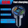 4 порта Универсальное зарядное устройство Super Charge Qc3.0 Pd Usb для телефона Автомобильное зарядное устройство для телефона Адаптер типа C для iPhone 14 Pro Huawei Samsung