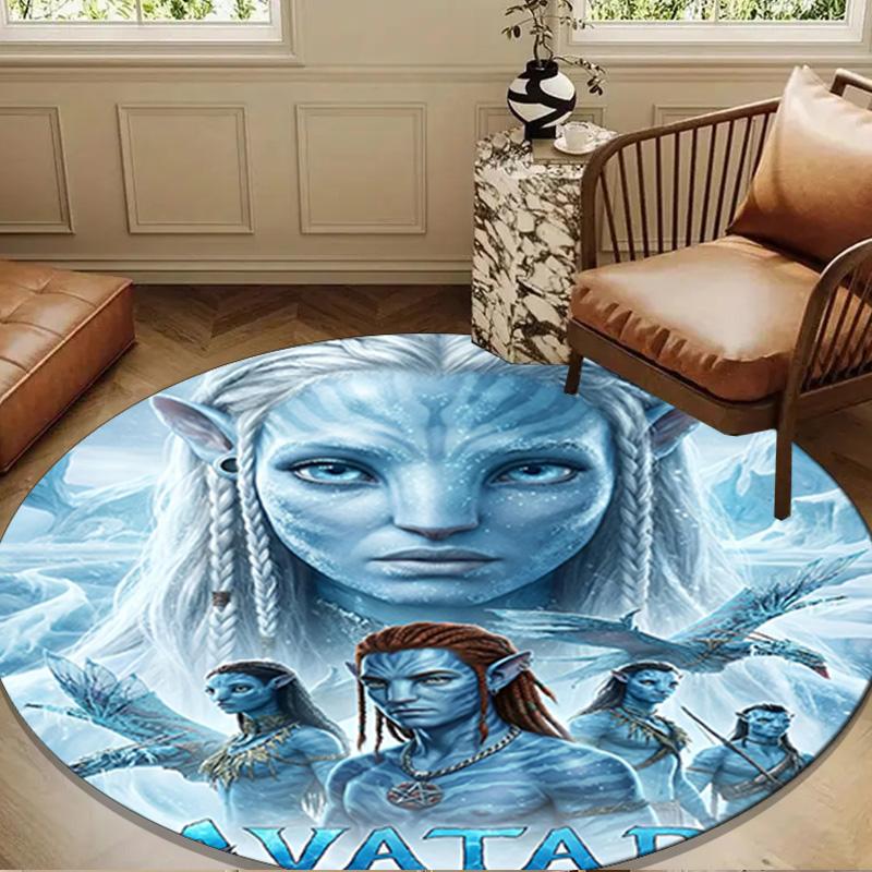 Fantasy Alien World Round Rug for Livingroom,Bedroom, Palyroom, Chair Rug, Area rug, Circle Carpet, Large Size Decor Fan Christmas gift