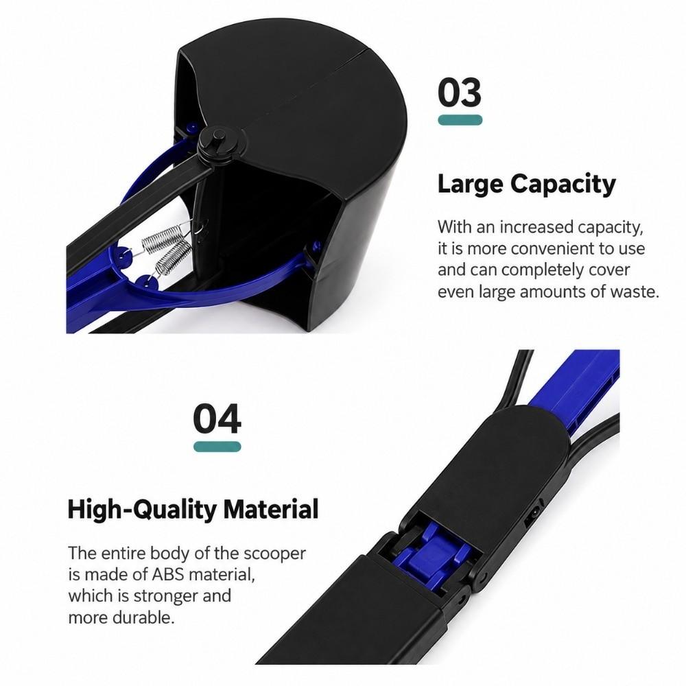 Foldable Long Handle Dog Poop Scooper Easy Cleaning Poop Scoop Shovel Pet Waste Picker  Dog Walking