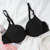Sexy Women's Cotton Push Up Gathered Bra Deep V Underwire Ladies Brassiere Lingerie Solid Bras Backless Intimate Underwear Bras