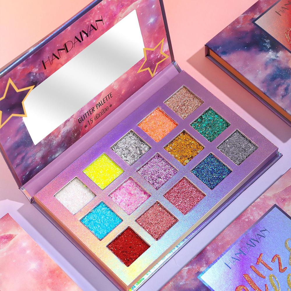 15 цветов перламутровая палитра теней для век большой блестящий гель для сценического макияжа перламутровая блестящая матовая палитра для макияжа