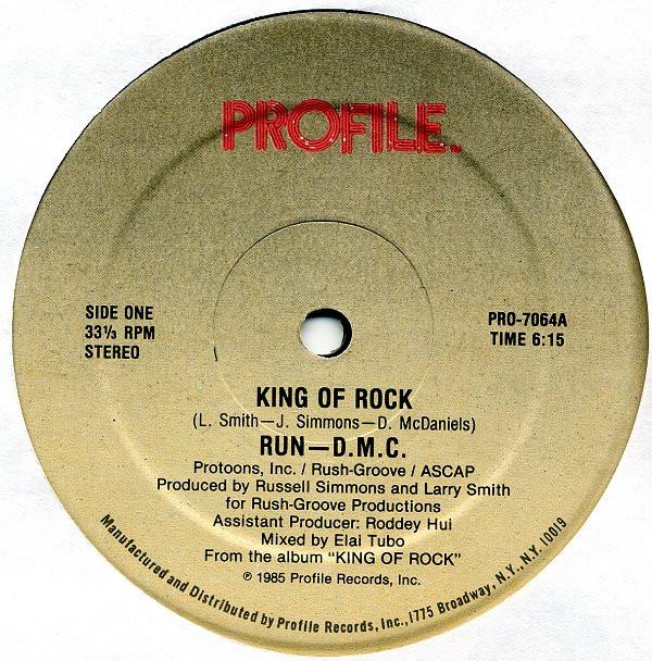 12inch Record RUN-D.M.C. - King Of ROCK PRO7064 PROFILE 1985 US Rap & Hip-Hop/R&B Used