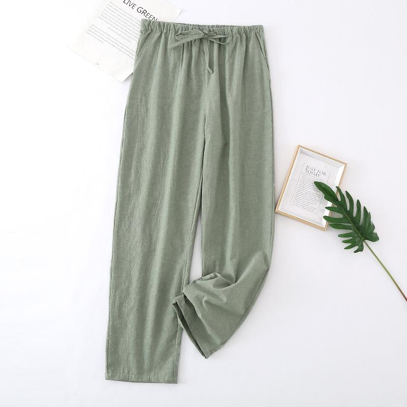 Men's Thin Pajama Pants Soft Pants Cool Drawstring Sleep Pants Loose Cotton Sweatpants with Pockets Breathable Lightweight Casual Pants for Male