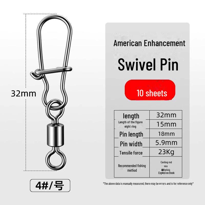 Lure Pin 8-Shaped Ring: American-Style Strong Tensile Fishing Connector.