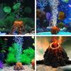 Подводный светодиодный вулканический аквариумный орнамент 12 светодиодов Воздушная завеса Пузырьки Каменный аквариум для рыб