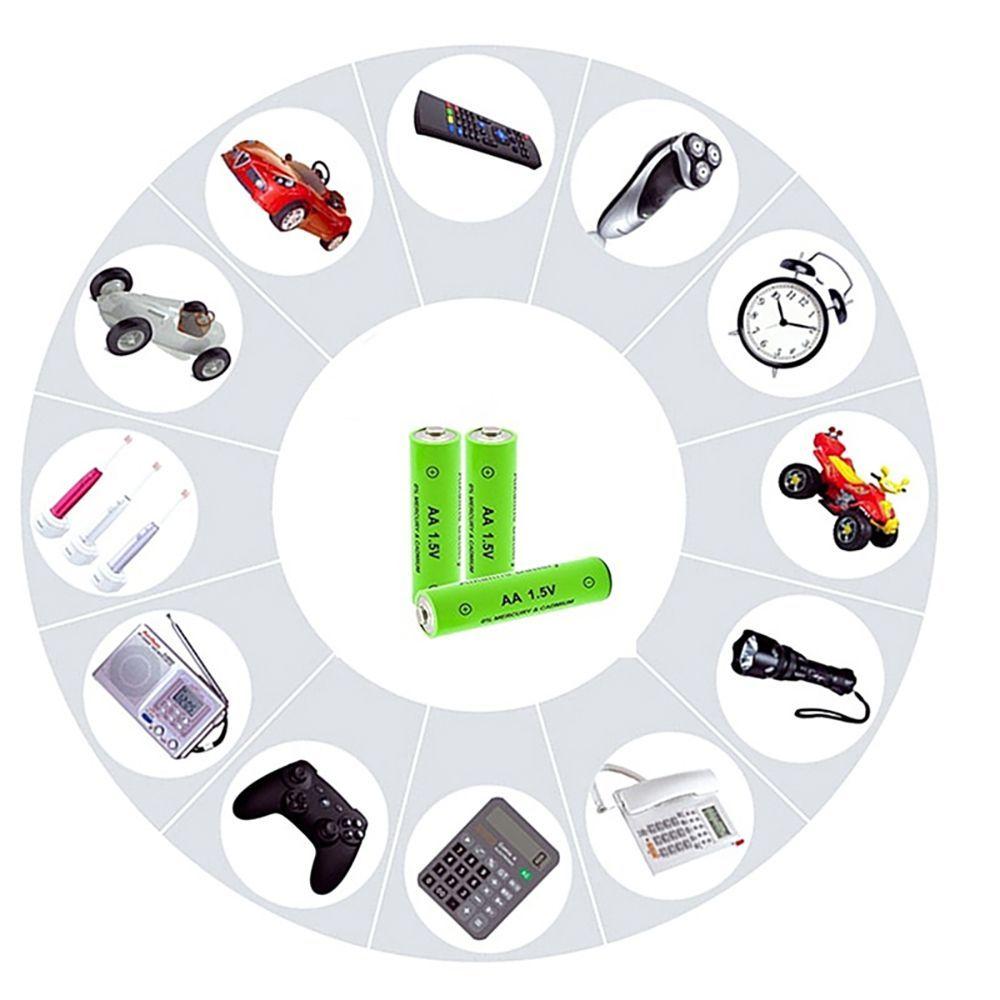 1.5V AA 3800mAh AAA 3000mAh Rechargeable Alkaline Batteries, Stable Performance for Cameras MP3 Players and Radios