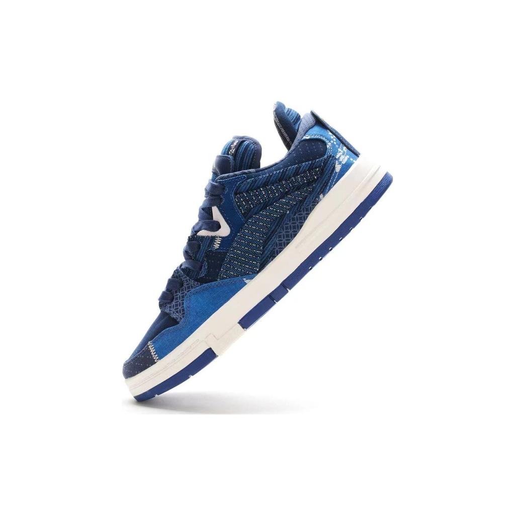 Li Ning We Wo Pro Comfortable Versatile Non-Slip Wear-Resistant Breathable Low-Top Skate Shoes Men Sneakers Blue AECS079-1