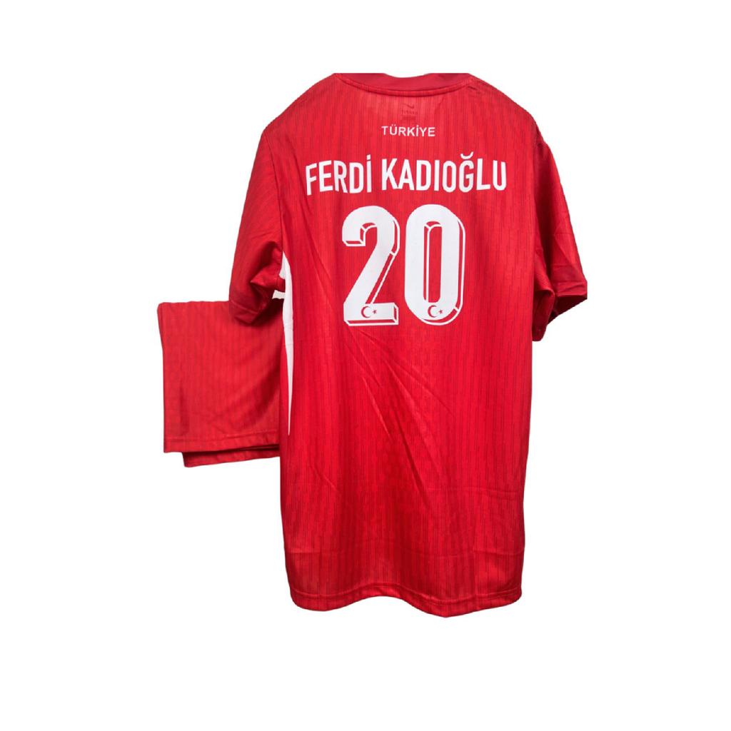 Ферди Кадолу Турция Красная детская футбольная майка (джерси-шорты-носки-браслет) Набор из 4 шт.