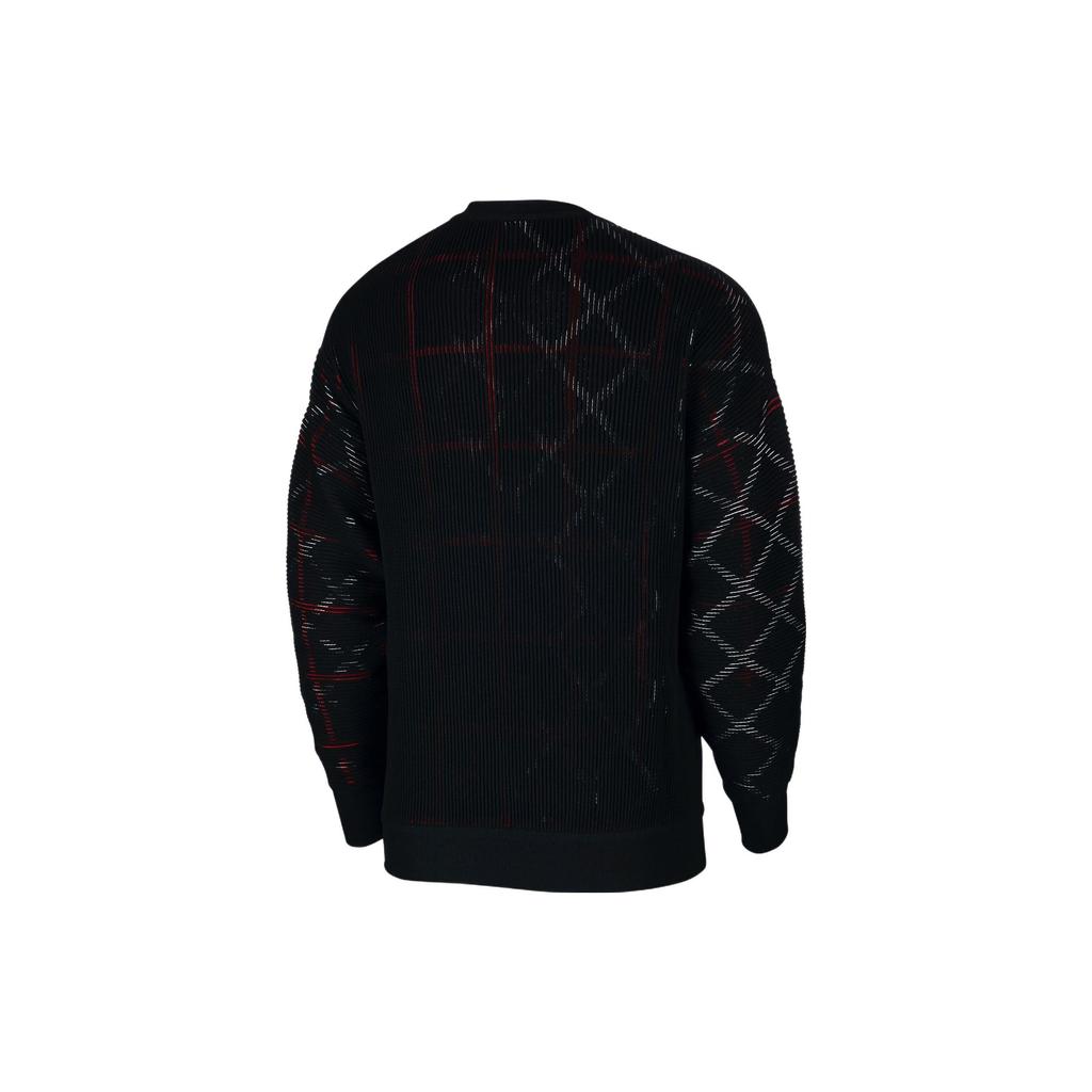 Nike Logo Print Crew Neck Pullover Sweatshirt Men Sweatshirt Black CJ0807-011