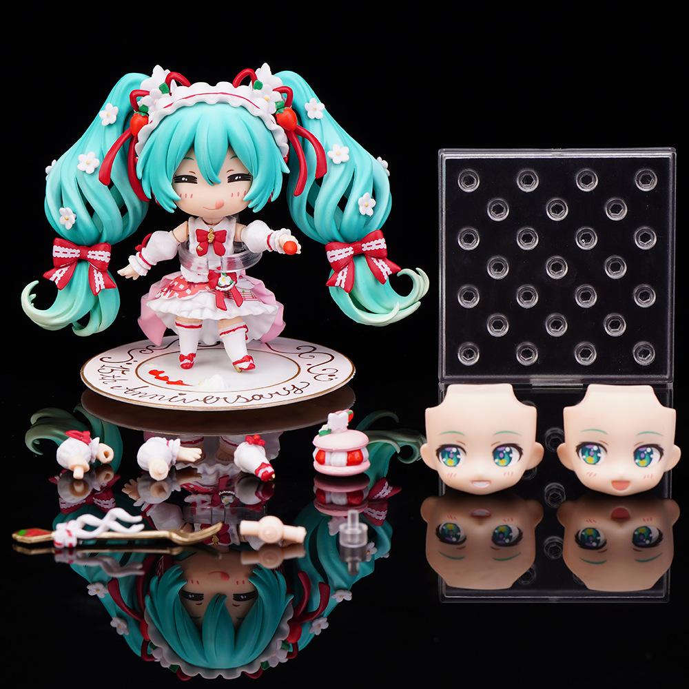 1939 C Anime Figure Miku 15th Anniversary Strawberry Cake Action Figurine Pvc Statue Collection Model Toys Gifts