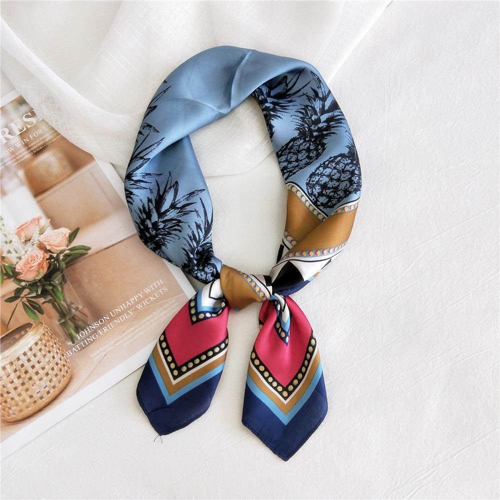 Fashion Decoration Scarf Hairband Tie Hair 70 Small Square Scarf Silk Scarf Women'S Spring And Autumn Versatile Small Scarf Professional Scarf