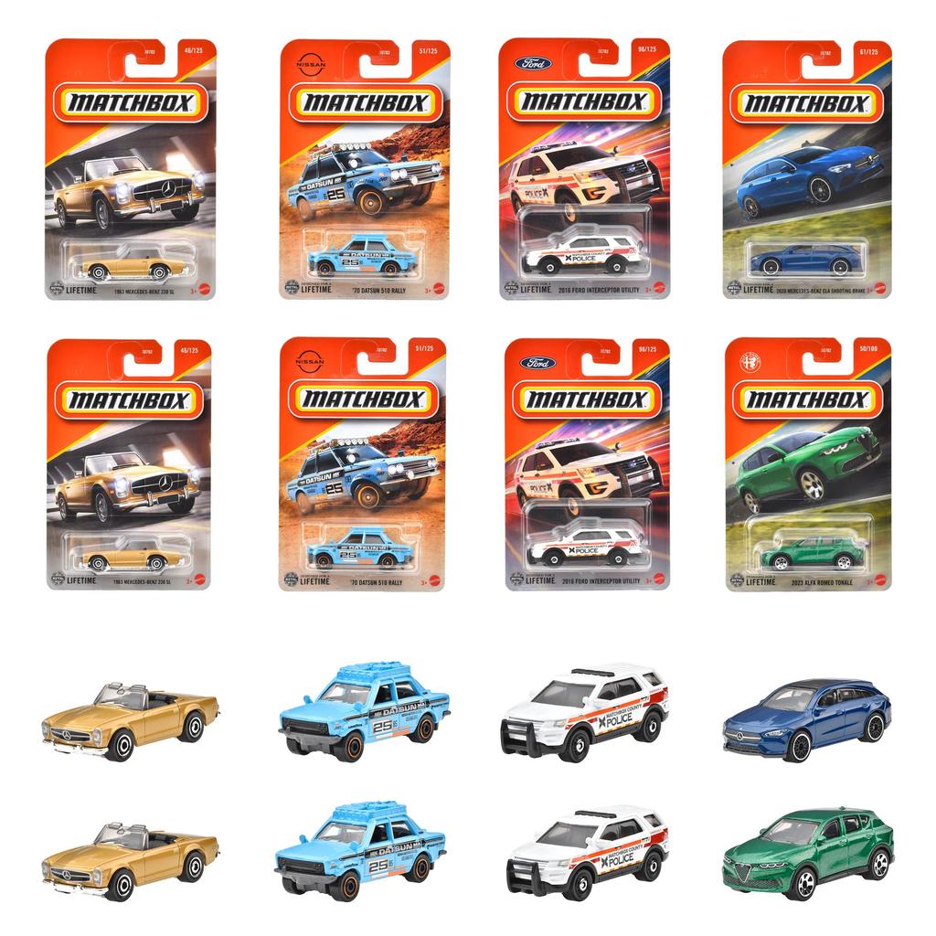 Matchbox Basic Car A Assortment Vehicle Toys Mini Cars 24 Cars Box Sold for Ages 3 and Up Multi 98CA-30782
