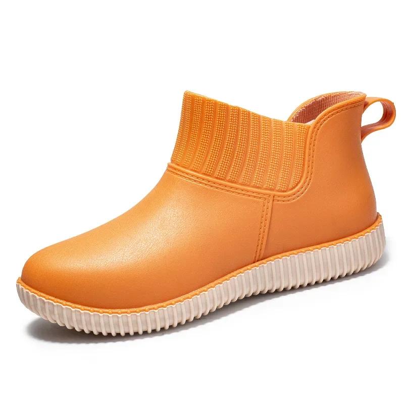 2024 Новые толстые женские резиновые сапоги для взрослых, верхняя одежда, водонепроницаемая обувь для дождя, резиновые галоши, женские резиновые сапоги для женщин