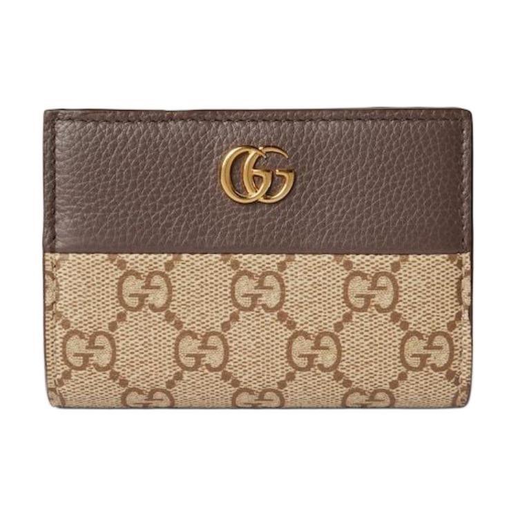 Gucci Кожаный кошелек GG Marmont Маленький Женский Темно-коричневый 772738-AAGUL-2842