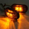 10PCS Warning Light LED Diode Light Trailer Truck Orange White Red LED Side Marker Lamp 66x7.5mm