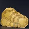 1pc Metal Bagua Mirror Tai Chi Bagua Convex/Concave Mirror Wall Decoration Portable Pendant Feng Shui Accessories Chinese Style