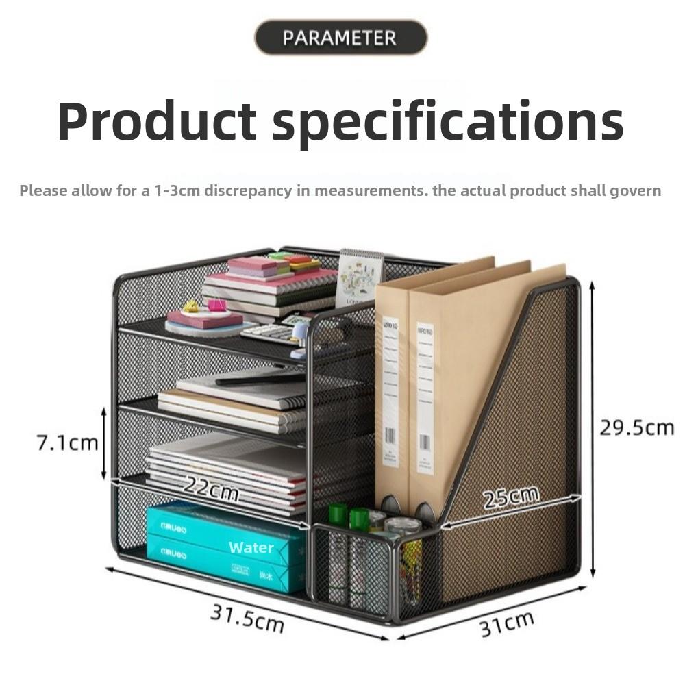 Multi-functional Desk File Organizer Space-saving Multi-layer Bookshelf Office Supply