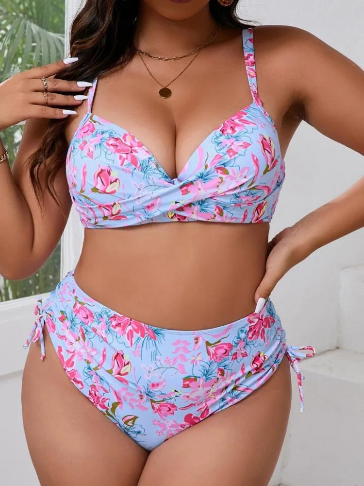 2025 Printed Tankini 0XL-5XL Двухсекционный купальник для женщин Push Up Купальники Женский спортивный купальный костюм Beachwe