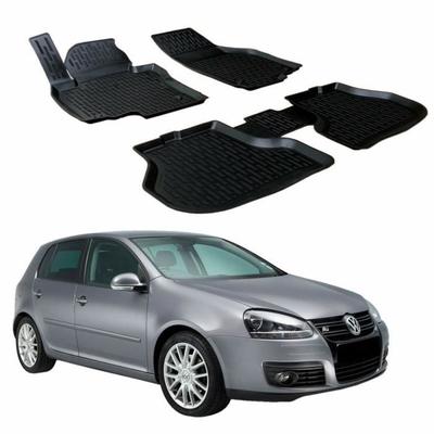 Tapis De Sol 3D - - Volkswagen GOLF 5 - Caoutchouc Premium - Noir - Sur Mesure