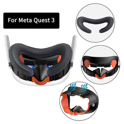 Регулируемый сменный кронштейн из искусственной кожи для лица для Meta Quest 3, удобный интерфейс и подушка для лица, аксессуары VR