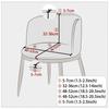 Флисовый чехол на стул, эластичный съемный, моющийся, с круглым дном, изогнутое заднее сиденье, подходит для отеля, домашнего номера, офиса, обеденного стула, чехол