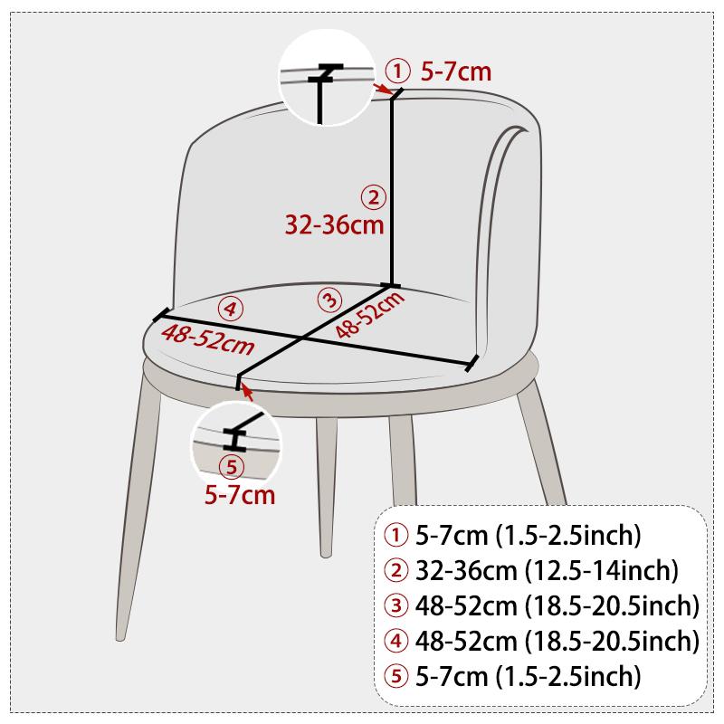 Флисовый чехол на стул, эластичный съемный, моющийся, с круглым дном, изогнутое заднее сиденье, подходит для отеля, домашнего номера, офиса, обеденного стула, чехол